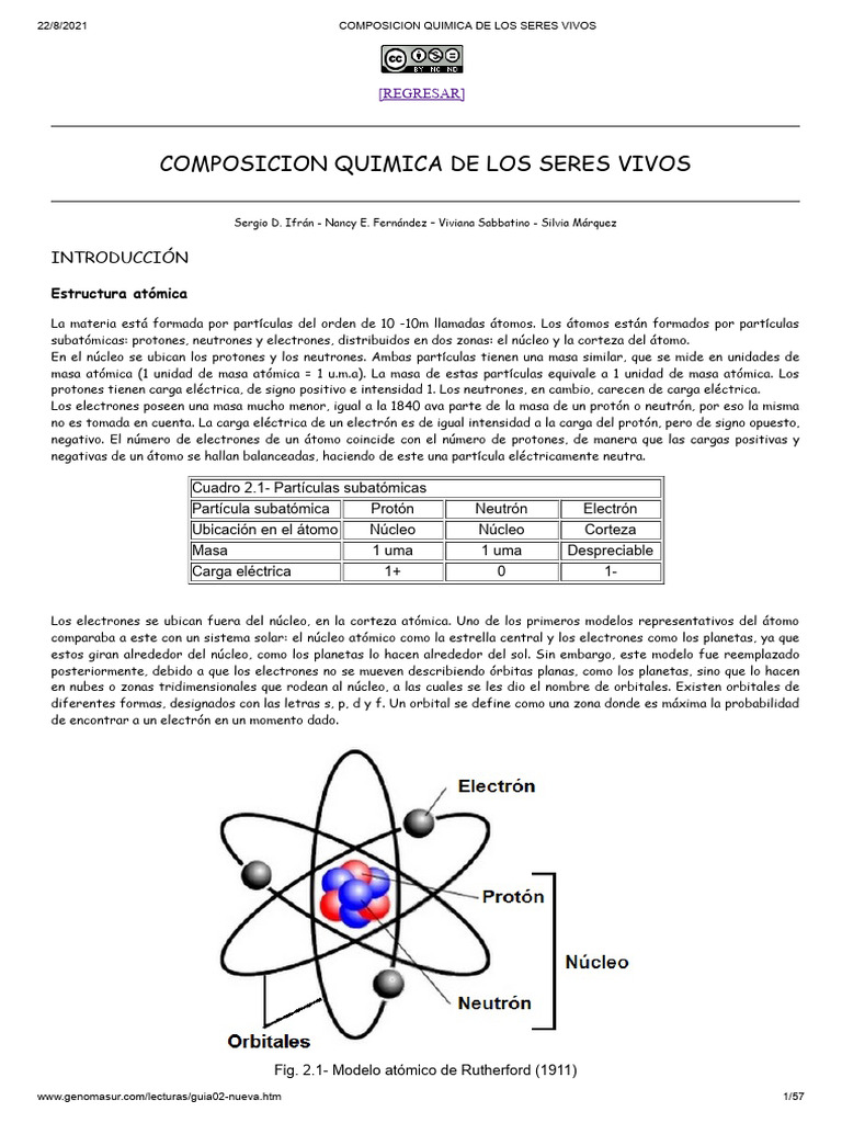 Composición química de los seres vivos | PDF | Enlace covalente ...