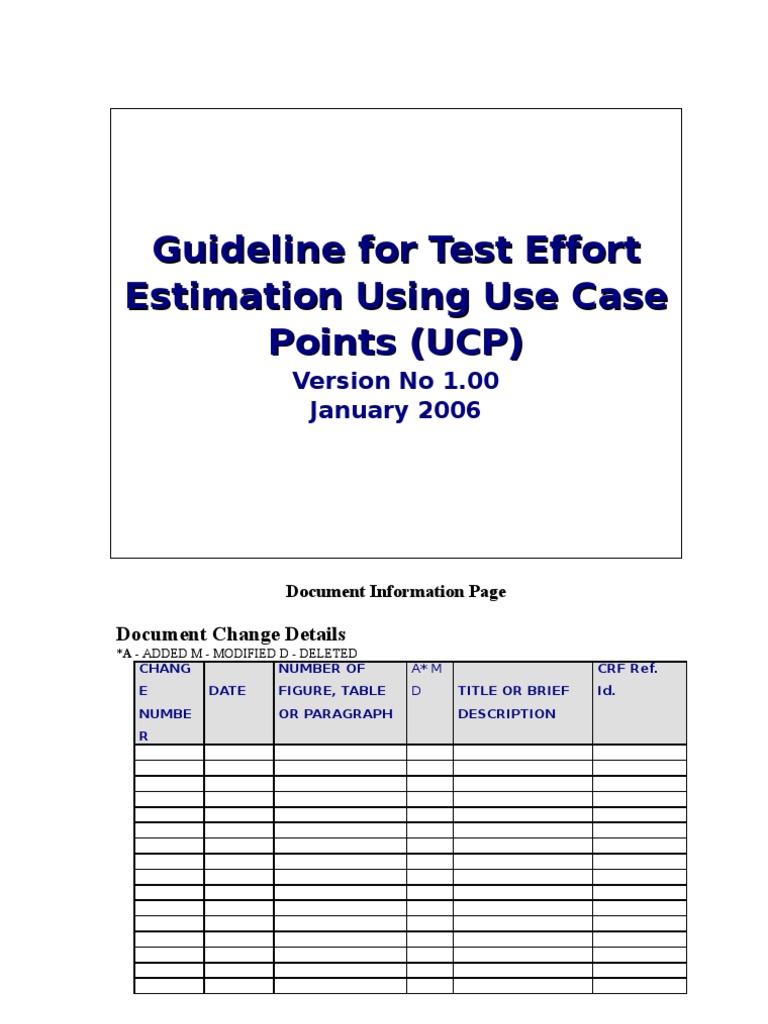 Testing Effort Estimation Guidelines | PDF | Areas Of Computer Science