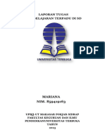 Laporan Tugas Pembelajaran Terpadu Di SD