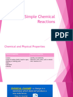 Simple Chemical Reactions