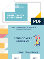 Jornadas Presentación Priorización Curricular.