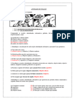 Exercício de Fixação Com Gabarito