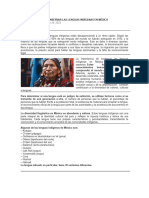 TEXTO PARA ORDENAR La Importancia de Conservar Las Lenguas Indigenas en México