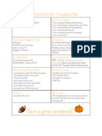 Week 9 - Pumpkins Fall Newsletter