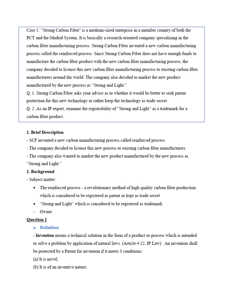 Brief Description A. Definition PDF Trademark Patent