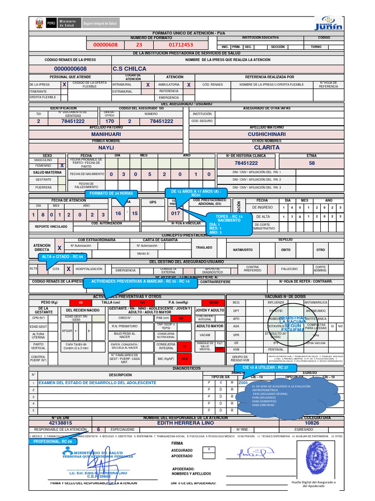 Formato Único de Atención - FUA 2025 | PDF | Programas sociales | Salud ...