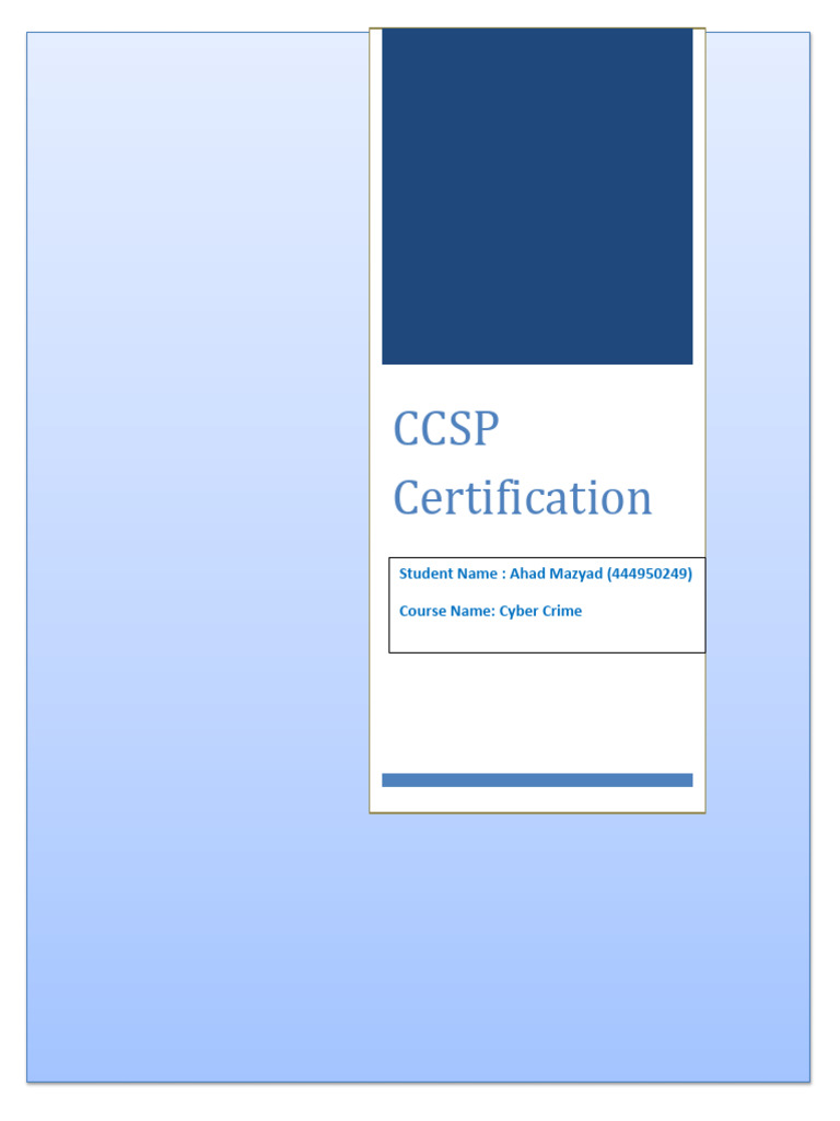 CCSP Certification Training Overview | PDF