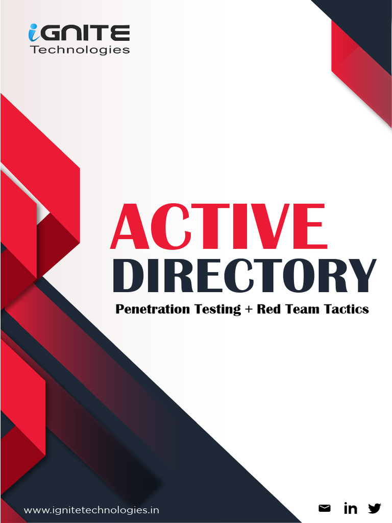 AD Penetration Testing + Red Team Tactics | PDF | Active Directory ...