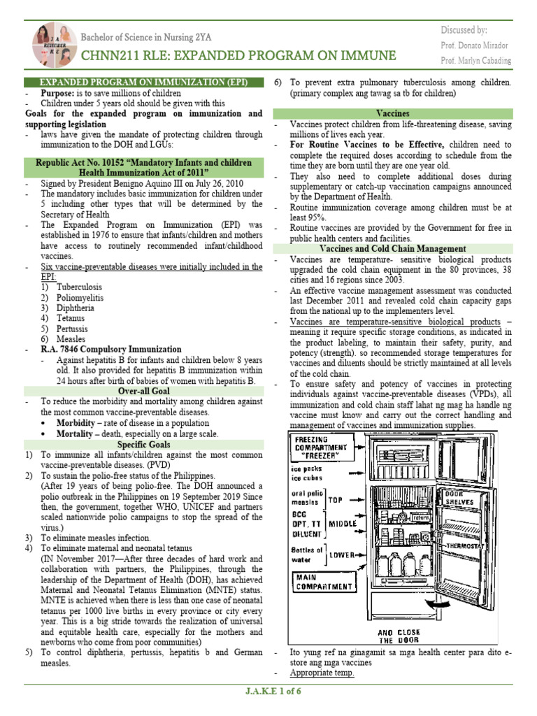 WK7 Expanded Program On Immunization | PDF | Vaccines | Vaccination
