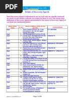 Authorized Recovery Agents List | PDF | Delhi