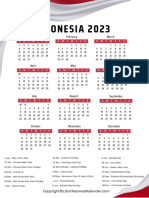 Indonesia Calendar 2023 With Holidays