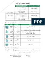 Feuille de Formules