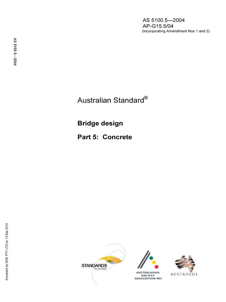 AS 5100.52004 (+A2) Bridge Design Concrete PDF