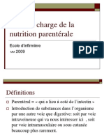 Prise en charge de la nutrition parentérale