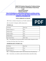 128586719X 9781285867199 Solution Manual For Problem Solving Cases in Microsoft Access and Excel 12th Edition Monk Brady Cook