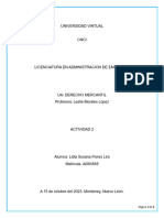 Actividad 2 Derecho Mercantil