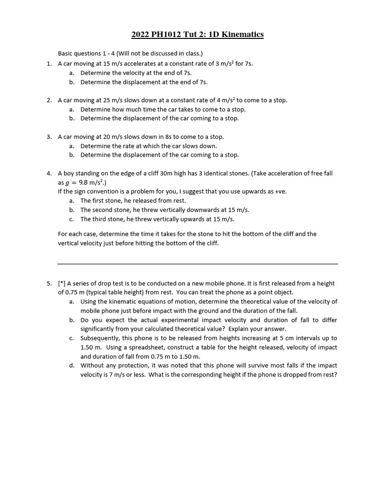 2022 PH1012 Tut 2 | PDF | Technology & Engineering