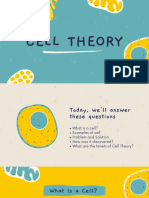 What Is Cell Theory Science Presentation in Blue Yellow Hand Drawn Style