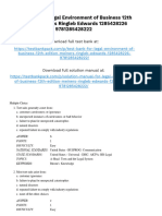 Legal Environment of Business 12th Edition Meiners Test Bank 1