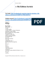 Absolute C++ 5th Edition Savitch Solutions Manual 1