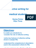 Reflective Writing For Medical Students