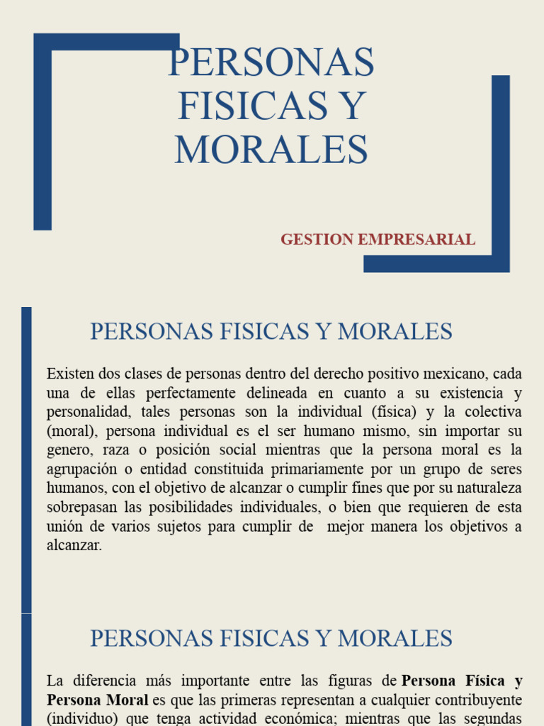 Personas Físicas y Morales en México | PDF | Estado financiero | Business