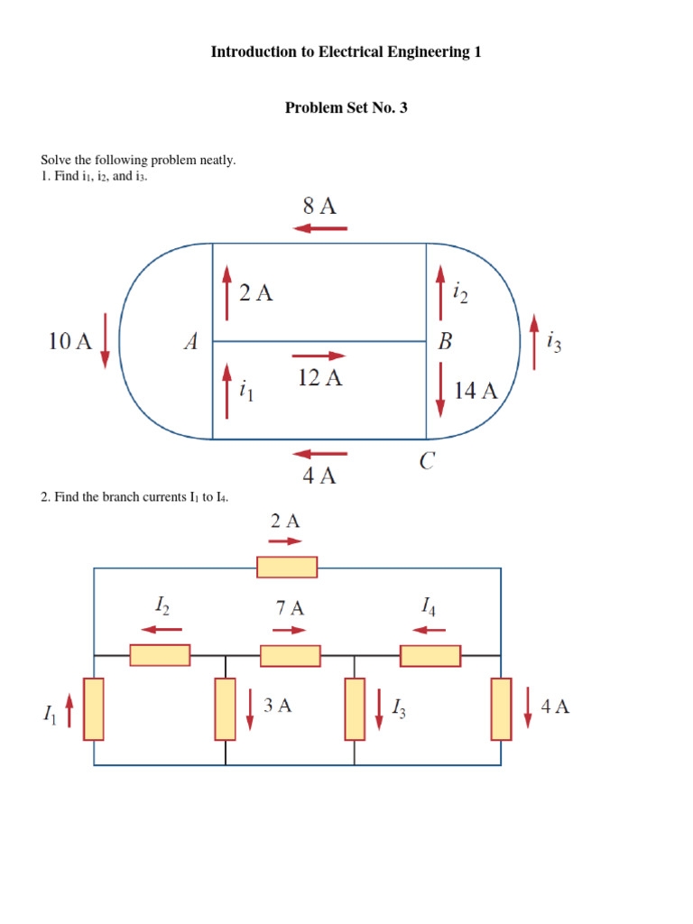 Introduction To Electrical Engineering Problem Set No. 3 PDF