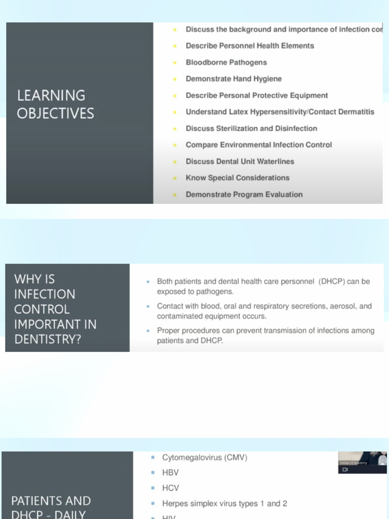 Infection Control in Dentistry PDF