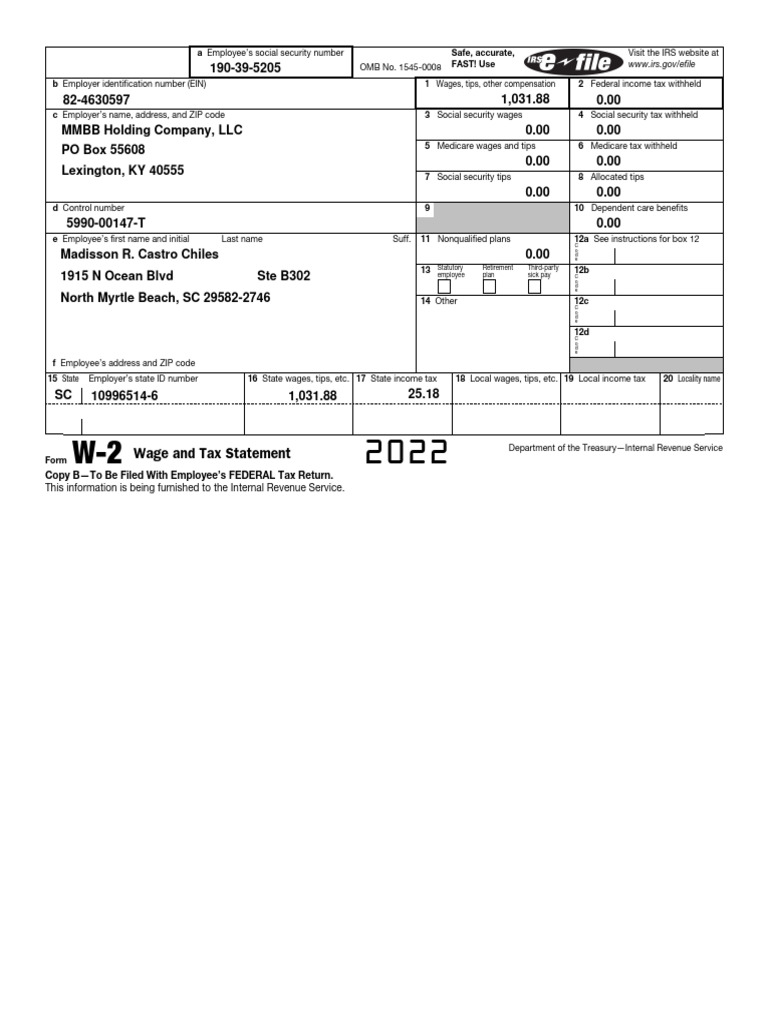 2022 Form W-2 | PDF
