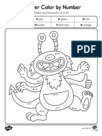 Math Coloring - Monster