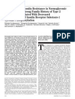 Skeletal Muscle Insulin Resistance in Normoglycemic Subject