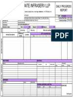 Site Engineer Daily Progress Report Template