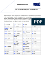 Text - Prononcez Bien Les 100 Mots Les Plus Courants en Anglais