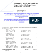 Algebra and Trigonometry Graphs and Models 5th Edition Bittinger Test Bank 1