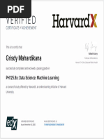 HarvardX Machine Learning Certificate