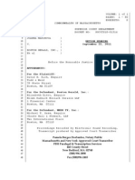 KingCast Marinova v. Boston Herald Jessica Van Sack WDHD Sunbeam Summary Judgment Transcript and Denial 22 Sept 2011