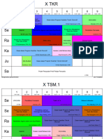 Jadwal Pelajaran Kelas - Revisi September