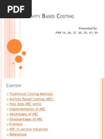 Activity Based Costing