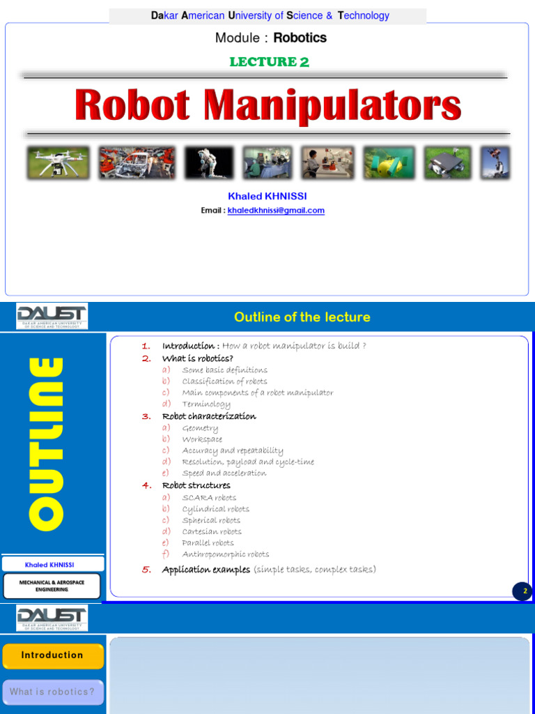 Lecture 2 Robot Manipulators | PDF | Robotics | Robot