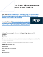 Pharmacology For Nurses A Pathophysiologic Approach 5th Edition Adams Test Bank 1