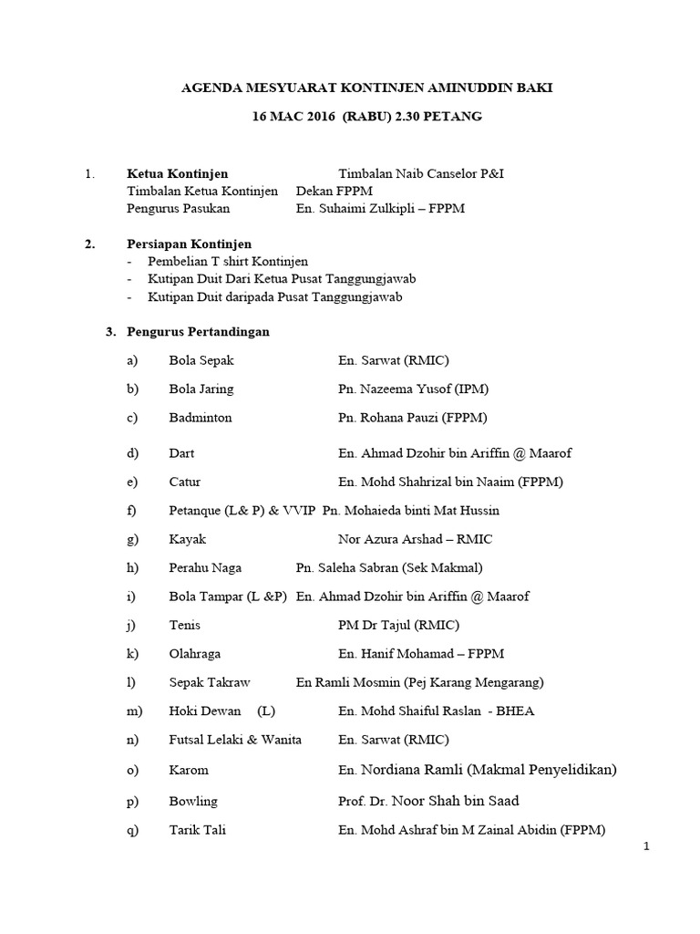 Agenda Mesyuarat Kontinjen Aminuddin Baki Edited Pdf