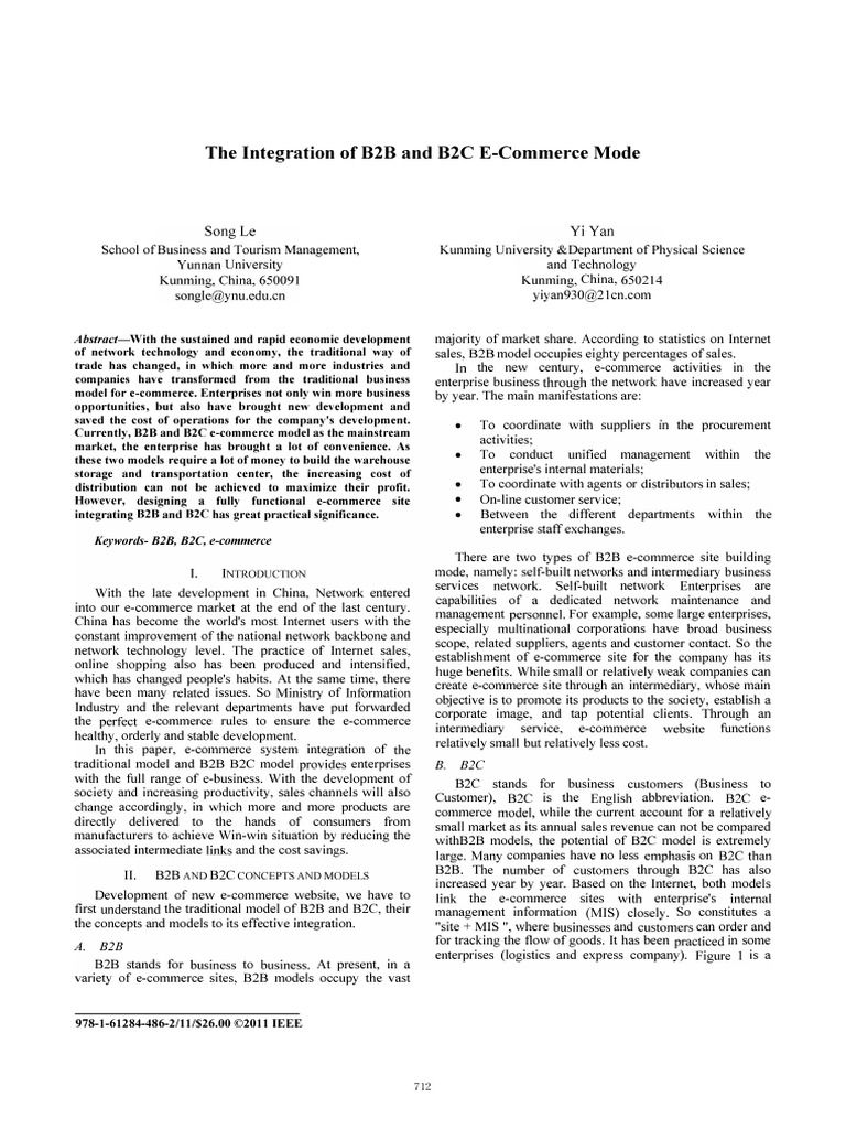 E Commerrce b2b and b2c Development | PDF | E Commerce | Retail