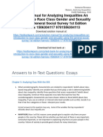 Analyzing Inequalities An Introduction To Race Class Gender and Sexuality Using The General Social Survey 1st Edition Harnois Solutions Manual 1