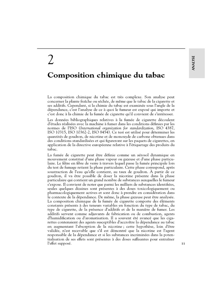 Formule chimique de la nicotine | PDF | Cigarette | Nicotine