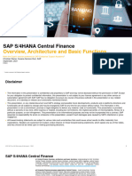 1 - Central Finance Overview, Architecture and Basic Functions