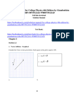 Solution Manual for College Physics 4th Edition by Giambattista ISBN 0073512141 9780073512143