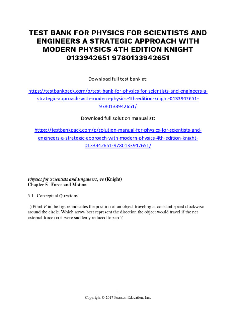 Physics For Scientists and Engineers A Strategic Approach With Modern
