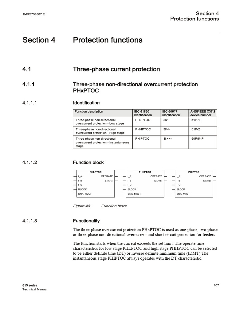ABB REF615 Overcurrent Protection Guide | PDF | Transformer ...