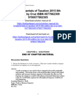 Fundamentals of Taxation 2015 8th Edition Cruz Solutions Manual 1