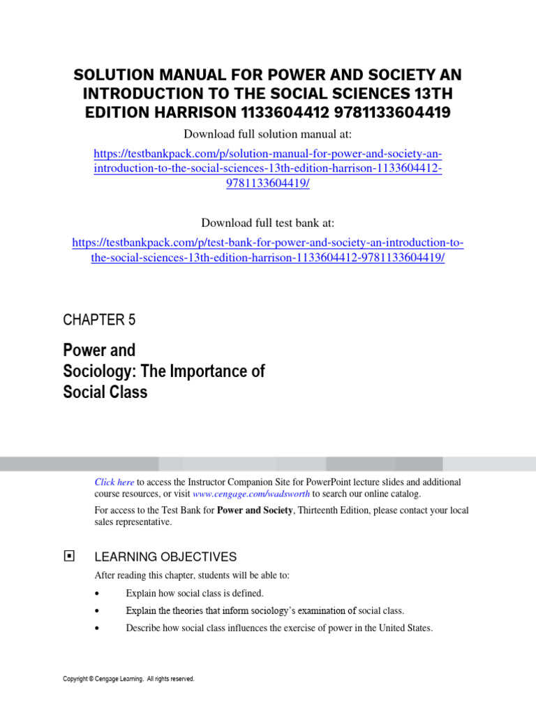 Power and Society An Introduction To The Social Sciences 13th